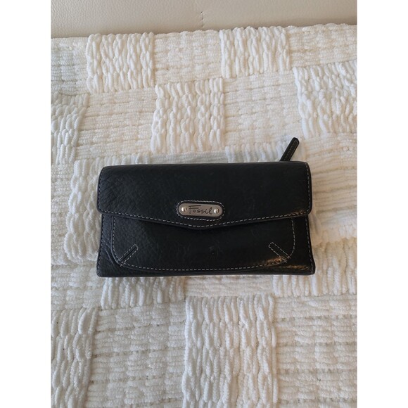 Fossil Handbags - Fossil Black Leather Wallet